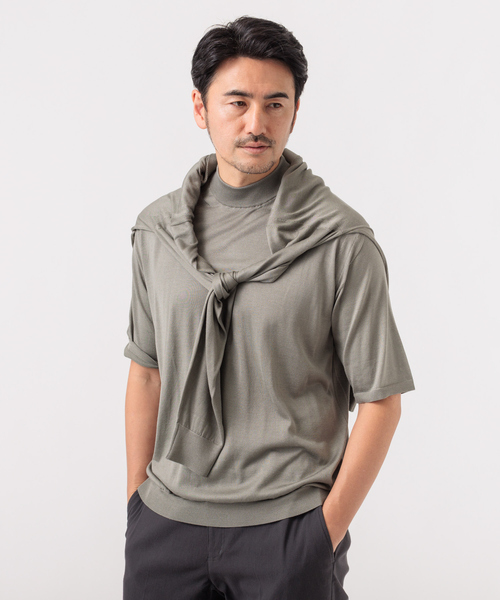 DESIGNWORKS(デザインワークス)の「【アンサンブル対応】ウォッシャブルシルク 半袖 クルーネック(Tシャツ/カットソー・メンズ・ブラック/ブラウン/グレー・46/48/50)」の17枚目の写真