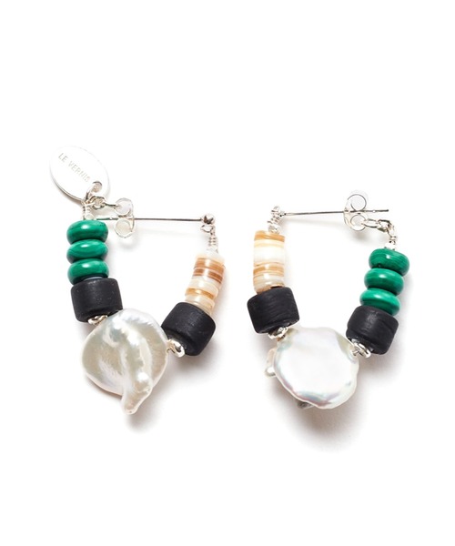 CONTROL FREAK / CTFK（コントロールフリーク）の「CONTROL FREAK　シェルビーズピアス 215-210116（ピアス（両耳用）・レディース・ホワイト/グリーン・F）」の6枚目の写真