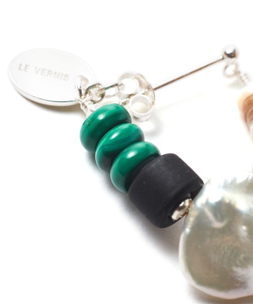 CONTROL FREAK / CTFK（コントロールフリーク）の「CONTROL FREAK　シェルビーズピアス 215-210116（ピアス（両耳用）・レディース・ホワイト/グリーン・F）」の5枚目の写真