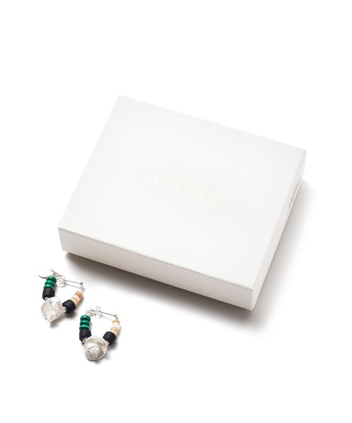 CONTROL FREAK / CTFK（コントロールフリーク）の「CONTROL FREAK　シェルビーズピアス 215-210116（ピアス（両耳用）・レディース・ホワイト/グリーン・F）」の4枚目の写真