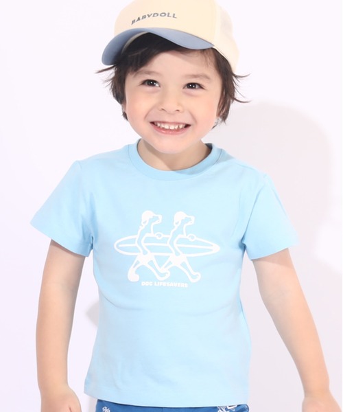 BABYDOLL（ベビードール）の「吸水速乾 お着替えプリントTシャツ 6779K（Tシャツ/カットソー・キッズ・パープル/グリーン系その他3/オフホワイト/ブラック系その他/オレンジ/グリーン/ブルー系その他/グリーン系その他/イエロー/ネイビー/ゴールド/チャコールグレー/ロイヤルブルー/ライトブルー/ブルー/ノンウォッシュ・120cm/100cm/110cm/90cm/80ｃｍ）」の10枚目の写真