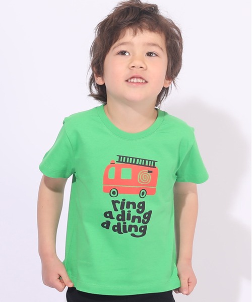 BABYDOLL（ベビードール）の「吸水速乾 お着替えプリントTシャツ 6779K（Tシャツ/カットソー・キッズ・パープル/グリーン系その他3/オフホワイト/ブラック系その他/オレンジ/グリーン/ブルー系その他/グリーン系その他/イエロー/ネイビー/ゴールド/チャコールグレー/ロイヤルブルー/ライトブルー/ブルー/ノンウォッシュ・120cm/100cm/110cm/90cm/80ｃｍ）」の5枚目の写真