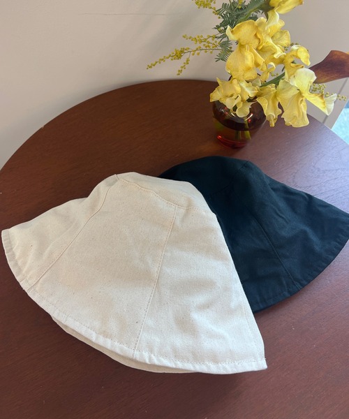 DouDou(ドゥドゥ)の「キャンバスパネルハット UV(ハット・レディース・ブラック/アイボリー・FREE)」の4枚目の写真