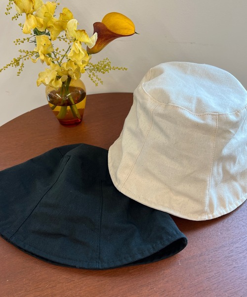 DouDou(ドゥドゥ)の「キャンバスパネルハット UV(ハット・レディース・ブラック/アイボリー・FREE)」の5枚目の写真