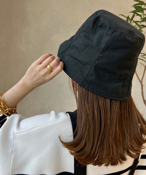 DouDou(ドゥドゥ)の「キャンバスパネルハット UV(ハット・レディース・ブラック/アイボリー・FREE)」の13枚目の写真