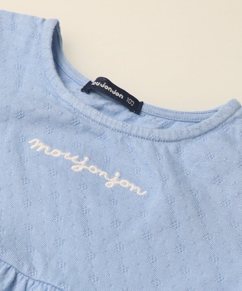 Moujonjon（ムージョンジョン）の「アイレット天竺ティアードチュニックＴ（Tシャツ/カットソー・キッズ・ブルー/レッド・140/100/80/110/130/90/120）」の4枚目の写真