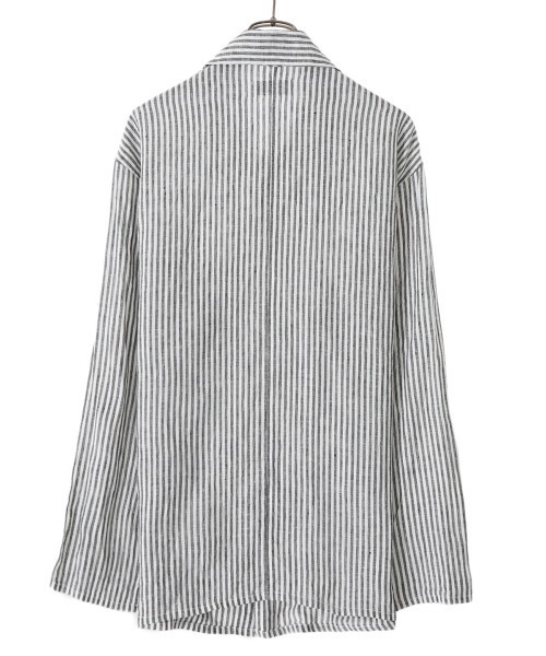 marka（マーカ）の「marka / マーカ：COVER ALL SHIRT - 60/-linen poplin -：M22B-02SH01C[COR]（シャツ/ブラウス・メンズ・ブラック系その他・1/2/3）」の13枚目の写真