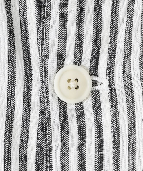 marka（マーカ）の「marka / マーカ：COVER ALL SHIRT - 60/-linen poplin -：M22B-02SH01C[COR]（シャツ/ブラウス・メンズ・ブラック系その他・1/2/3）」の11枚目の写真