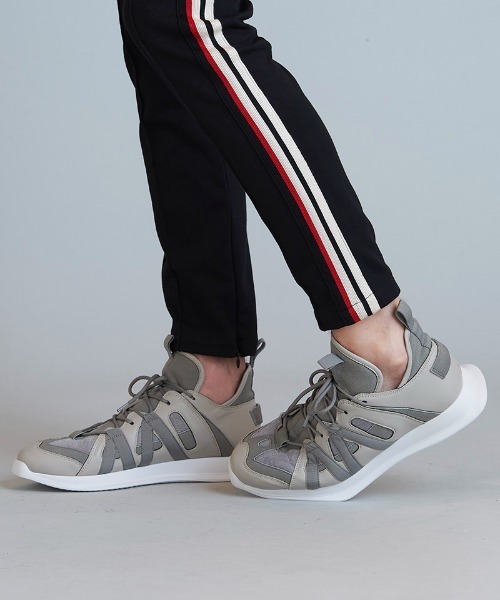 NO ID.（ノーアイディ）の「mko10469-ﾏﾙﾁﾌｧﾌﾞﾘｯｸﾛｰｶｯﾄｽﾆｰｶｰ（スニーカー・メンズ・ブラック/グレー/レオパード・40/44/42）」の19枚目の写真