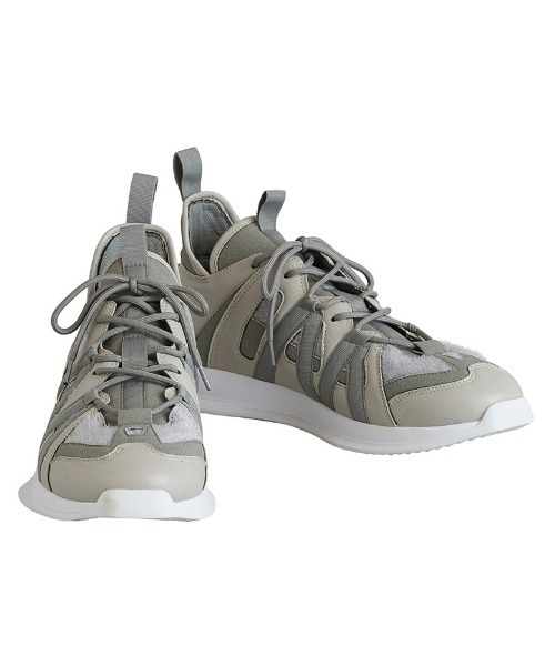 NO ID.（ノーアイディ）の「mko10469-ﾏﾙﾁﾌｧﾌﾞﾘｯｸﾛｰｶｯﾄｽﾆｰｶｰ（スニーカー・メンズ・ブラック/グレー/レオパード・40/44/42）」の20枚目の写真