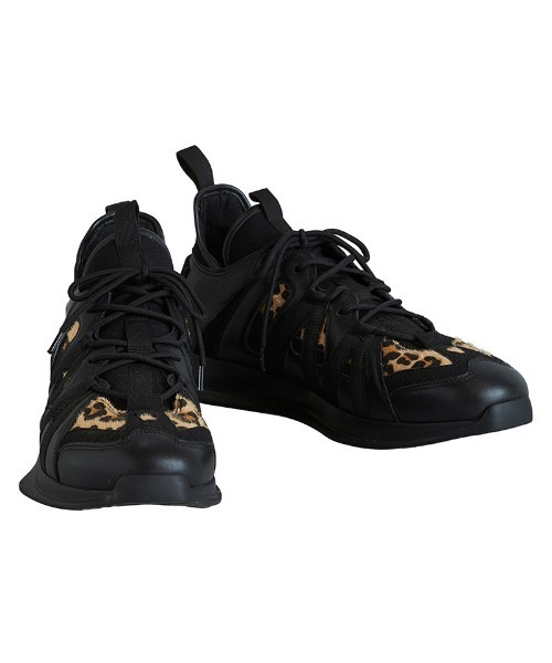 NO ID.（ノーアイディ）の「mko10469-ﾏﾙﾁﾌｧﾌﾞﾘｯｸﾛｰｶｯﾄｽﾆｰｶｰ（スニーカー・メンズ・ブラック/グレー/レオパード・40/44/42）」の22枚目の写真