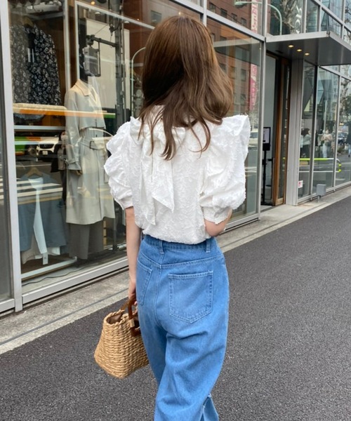 one after another NICE CLAUP(ワンアフターアナザーナイスクラップ)の「2wayボウタイフリルブラウス(シャツ/ブラウス・レディース・オフホワイト/ネイビー/パープル系その他/ピンクベージュ・FREE)」の7枚目の写真