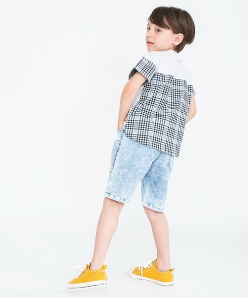 BRANSHES（ブランシェス）の「【接触冷感】アイスデニムパンツ（その他パンツ・キッズ・ネイビー/ブルー・90/100/110/120/130/140/150）」の6枚目の写真