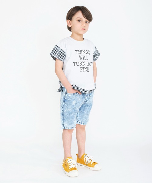 BRANSHES（ブランシェス）の「【接触冷感】アイスデニムパンツ（その他パンツ・キッズ・ネイビー/ブルー・90/100/110/120/130/140/150）」の5枚目の写真