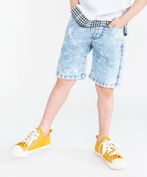 BRANSHES（ブランシェス）の「【接触冷感】アイスデニムパンツ（その他パンツ・キッズ・ネイビー/ブルー・90/100/110/120/130/140/150）」の3枚目の写真