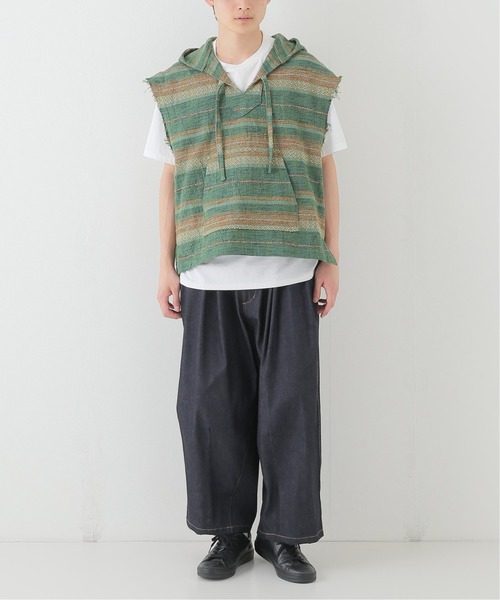URU（ウル）の「【URU / ウル】NO SLEEVE HOODIE（パーカー・メンズ・グリーン・FREE）」の2枚目の写真