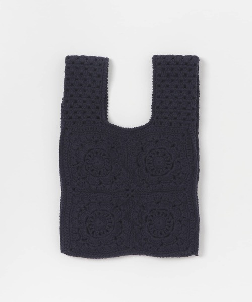 URBAN RESEARCH（アーバンリサーチ）の「ハンドクロシェニットBag（ショルダーバッグ・レディース・オフホワイト/オレンジ/ネイビー・FREE）」の3枚目の写真