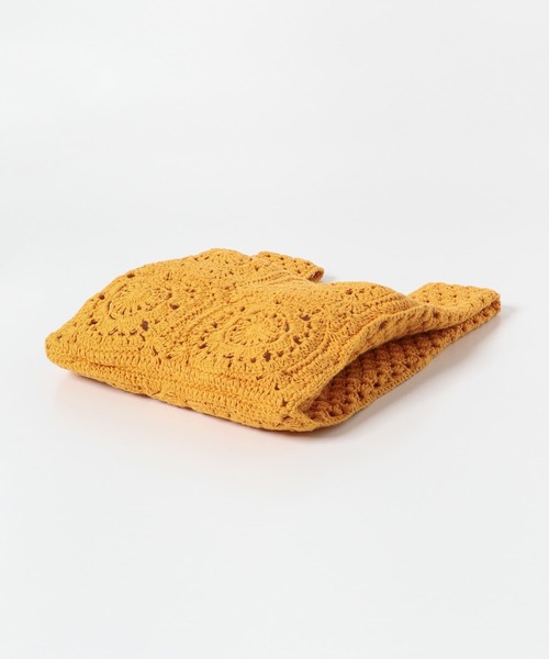 URBAN RESEARCH（アーバンリサーチ）の「ハンドクロシェニットBag（ショルダーバッグ・レディース・オフホワイト/オレンジ/ネイビー・FREE）」の9枚目の写真