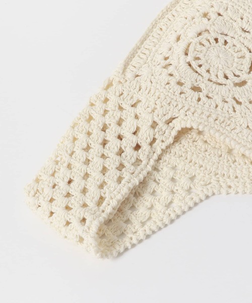 URBAN RESEARCH（アーバンリサーチ）の「ハンドクロシェニットBag（ショルダーバッグ・レディース・オフホワイト/オレンジ/ネイビー・FREE）」の11枚目の写真