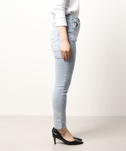 HONEYSUCKLE ROSE(ハニーサックルローズ)の「接触冷感でなつでも涼しく【HONEYSUCKLE ROSE】サマーデニムスリム(デニムパンツ・レディース・ダークインディゴブルー/ライトインディゴブルー・S/M/L/XS)」の3枚目の写真