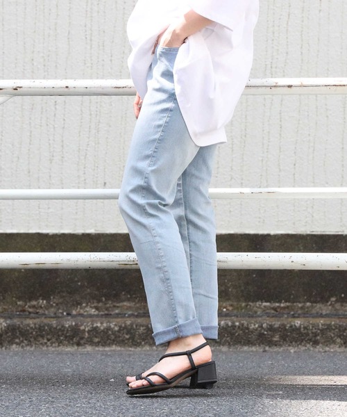 HONEYSUCKLE ROSE(ハニーサックルローズ)の「接触冷感でなつでも涼しく【HONEYSUCKLE ROSE】サマーデニムスリム(デニムパンツ・レディース・ダークインディゴブルー/ライトインディゴブルー・S/M/L/XS)」の7枚目の写真