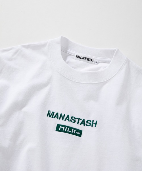 MILKFED.(ミルクフェド)の「MILKFED. × MANASTASH /ミルクフェド×マナスタッシュ MOUNTAIN LOGO T-SHIRT マウンテンロゴTシャツ(Tシャツ/カットソー・レディース・ホワイト/ブラック・MEDIUM/LARGE/X-LARGE)」の12枚目の写真