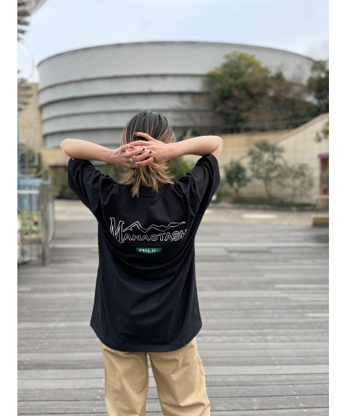 MILKFED.(ミルクフェド)の「MILKFED. × MANASTASH /ミルクフェド×マナスタッシュ MOUNTAIN LOGO T-SHIRT マウンテンロゴTシャツ(Tシャツ/カットソー・レディース・ホワイト/ブラック・MEDIUM/LARGE/X-LARGE)」の19枚目の写真