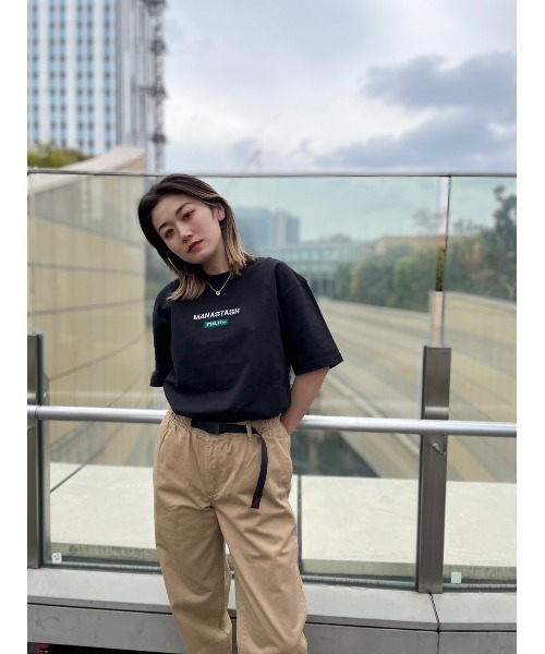 MILKFED.(ミルクフェド)の「MILKFED. × MANASTASH /ミルクフェド×マナスタッシュ MOUNTAIN LOGO T-SHIRT マウンテンロゴTシャツ(Tシャツ/カットソー・レディース・ホワイト/ブラック・MEDIUM/LARGE/X-LARGE)」の21枚目の写真