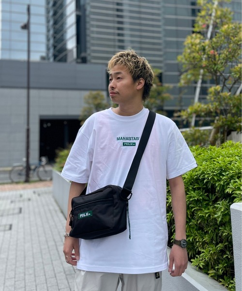 MILKFED.(ミルクフェド)の「MILKFED. × MANASTASH /ミルクフェド×マナスタッシュ MOUNTAIN LOGO T-SHIRT マウンテンロゴTシャツ(Tシャツ/カットソー・レディース・ホワイト/ブラック・MEDIUM/LARGE/X-LARGE)」の8枚目の写真