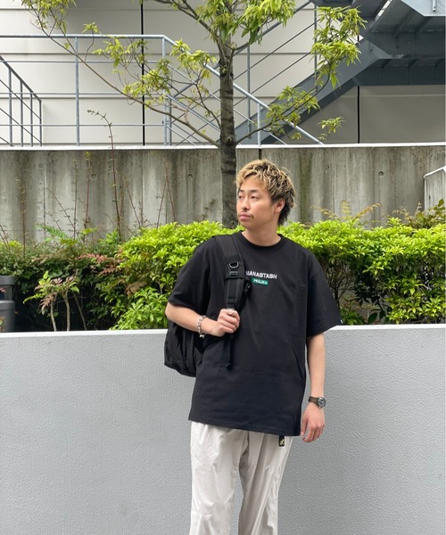 MILKFED.(ミルクフェド)の「MILKFED. × MANASTASH /ミルクフェド×マナスタッシュ MOUNTAIN LOGO T-SHIRT マウンテンロゴTシャツ(Tシャツ/カットソー・レディース・ホワイト/ブラック・MEDIUM/LARGE/X-LARGE)」の10枚目の写真
