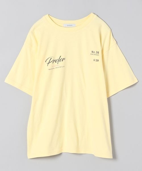 JEANASIS（ジーナシス）の「アソートビンテージプリントT/298493（Tシャツ/カットソー・レディース・オフホワイト/ブラック/イエロー・FREE）」の3枚目の写真