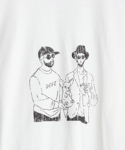 JEANASIS（ジーナシス）の「アソートビンテージプリントT/298493（Tシャツ/カットソー・レディース・オフホワイト/ブラック/イエロー・FREE）」の9枚目の写真