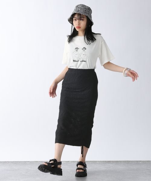 JEANASIS（ジーナシス）の「アソートビンテージプリントT/298493（Tシャツ/カットソー・レディース・オフホワイト/ブラック/イエロー・FREE）」の18枚目の写真