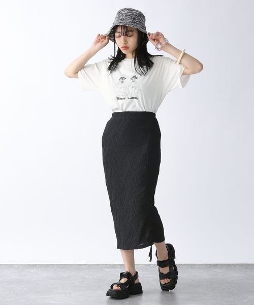 JEANASIS（ジーナシス）の「アソートビンテージプリントT/298493（Tシャツ/カットソー・レディース・オフホワイト/ブラック/イエロー・FREE）」の19枚目の写真