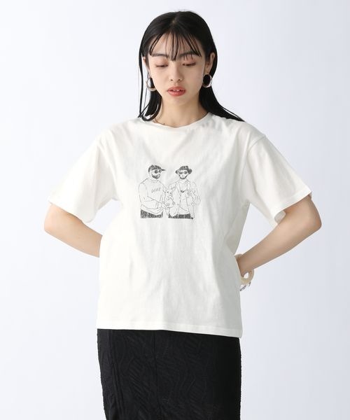 JEANASIS（ジーナシス）の「アソートビンテージプリントT/298493（Tシャツ/カットソー・レディース・オフホワイト/ブラック/イエロー・FREE）」の22枚目の写真