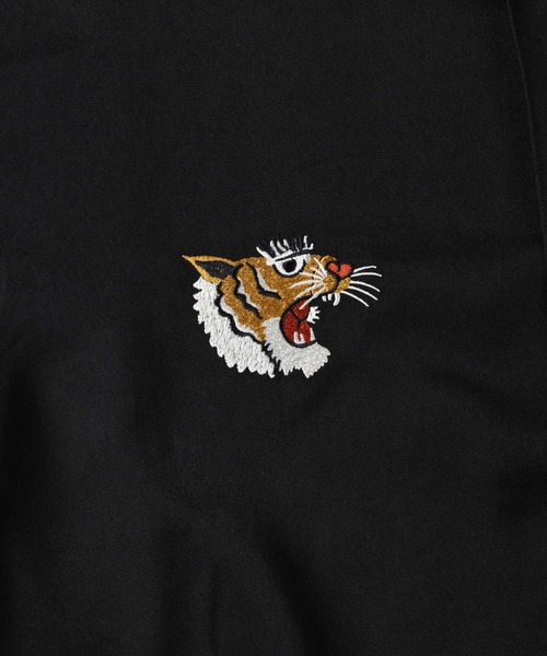 BACK NUMBER（バックナンバー）の「【BACK NUMBER】刺繍開襟半袖シャツ（シャツ/ブラウス・メンズ・グリーン/キナリ/ダークグレー・L/XL/M）」の9枚目の写真