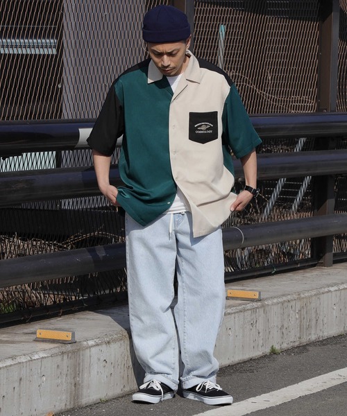 BACK NUMBER（バックナンバー）の「【BACK NUMBER】刺繍開襟半袖シャツ（シャツ/ブラウス・メンズ・グリーン/キナリ/ダークグレー・L/XL/M）」の13枚目の写真