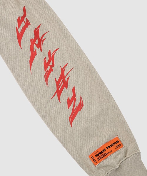 HERON PRESTON(ヘロンプレストン)の「HOODIE GLOBAL COLLAGE(パーカー・メンズ・グレー・XL/M/L)」の5枚目の写真