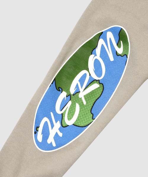 HERON PRESTON(ヘロンプレストン)の「HOODIE GLOBAL COLLAGE(パーカー・メンズ・グレー・XL/M/L)」の3枚目の写真