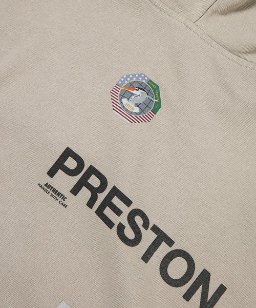 HERON PRESTON(ヘロンプレストン)の「HOODIE GLOBAL COLLAGE(パーカー・メンズ・グレー・XL/M/L)」の4枚目の写真