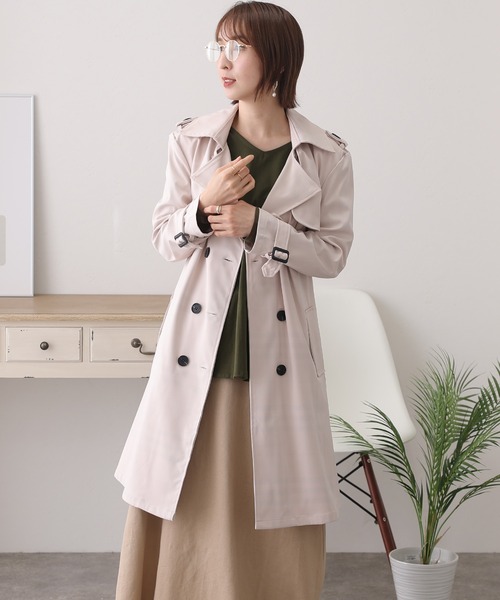 ElegChic（エレグシック）の「脇 タック Vネック 長袖 カットソー（Tシャツ/カットソー・レディース・ブラック/ライトベージュ/オフホワイト/カーキ・XL/5L/M）」の12枚目の写真