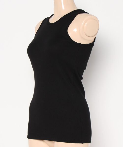 KOBE LETTUCE（コウベレタス）の「カップ付きアメリカンスリーブリブトップス（タンクトップ・レディース・ブラック/ブラウン/カーキ・FREE）」の7枚目の写真