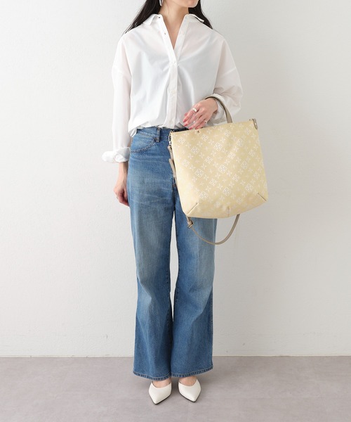 russet(ラシット)の「2WAYトートバッグ【コットンジャガード】(CE-478)(トートバッグ・レディース・ベージュ/ライトグレー/オフホワイト/グレー/イエロー/ライトグレー系2/ベージュ系その他2・FREE)」の13枚目の写真