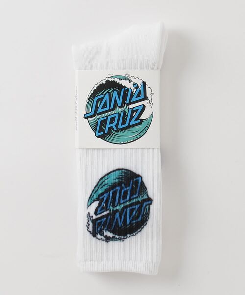 SANTA CRUZ(サンタクルーズ)の「SANTA CRUZ / サンタクルーズ Wave Dot Crew Socks ソックス 靴下(ソックス/靴下・メンズ・ホワイト/ブラック/イエロー/オレンジ・FREE)」の1枚目の写真