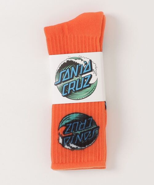 SANTA CRUZ(サンタクルーズ)の「SANTA CRUZ / サンタクルーズ Wave Dot Crew Socks ソックス 靴下(ソックス/靴下・メンズ・ホワイト/ブラック/イエロー/オレンジ・FREE)」の4枚目の写真