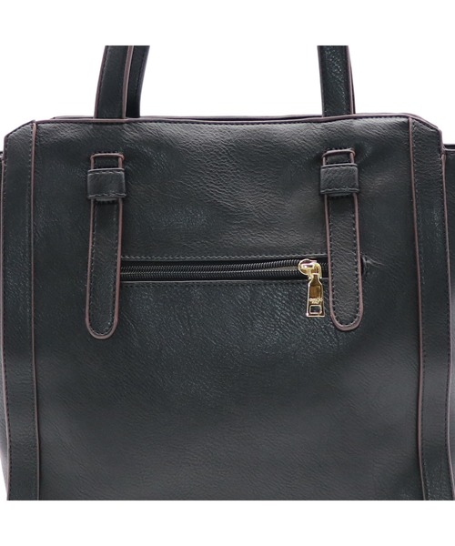 GUSCIO(グッシオ)の「【グッシオベーシック】デザインハンドルスクエアトートバッグ(トートバッグ・レディース・ブラック/グリーン/グレイッシュベージュ/シャーベット・FREE)」の8枚目の写真