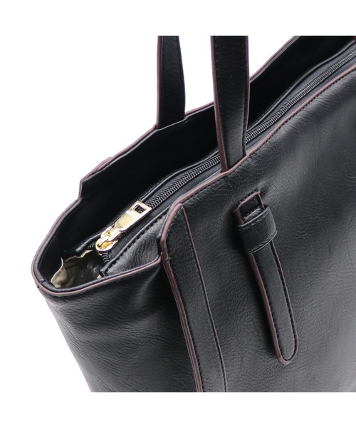GUSCIO(グッシオ)の「【グッシオベーシック】デザインハンドルスクエアトートバッグ(トートバッグ・レディース・ブラック/グリーン/グレイッシュベージュ/シャーベット・FREE)」の10枚目の写真