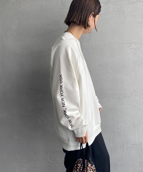 Manhattan Portage（マンハッタンポーテージ）の「[MANHATTAN PORTAGE/マンハッタンポーテージ] 別注 バックフォトプリントクルーネックスウェット（スウェット・レディース・ホワイト/ネイビー/グレー・S/M/L/XL）」の11枚目の写真