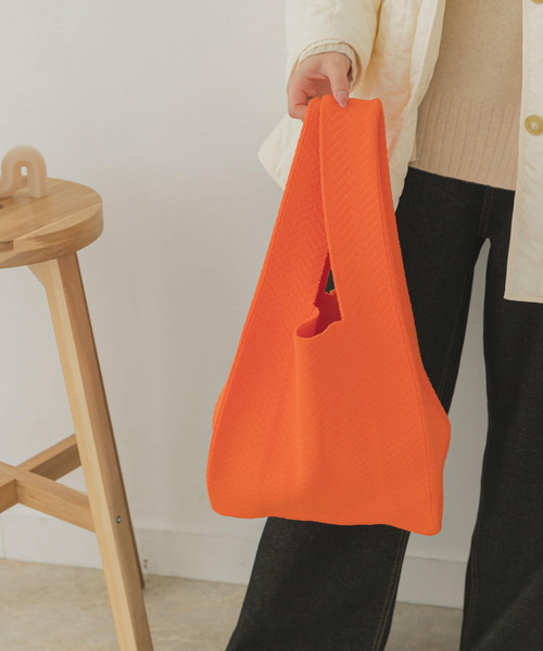 RODE SKO（ロデスコ）の「ショルダー付ニットトートバッグ（トートバッグ・レディース・グレー/グリーン/イエロー系その他/オレンジ/オレンジ系その他・ONE）」の21枚目の写真