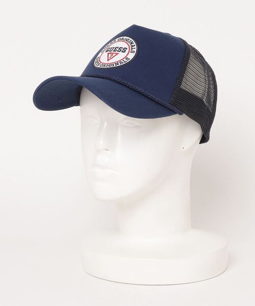 Guess（ゲス）の「GUESS Originals Trucker Cap（キャップ・メンズ・ネイビー・ONE SIZE）」の7枚目の写真